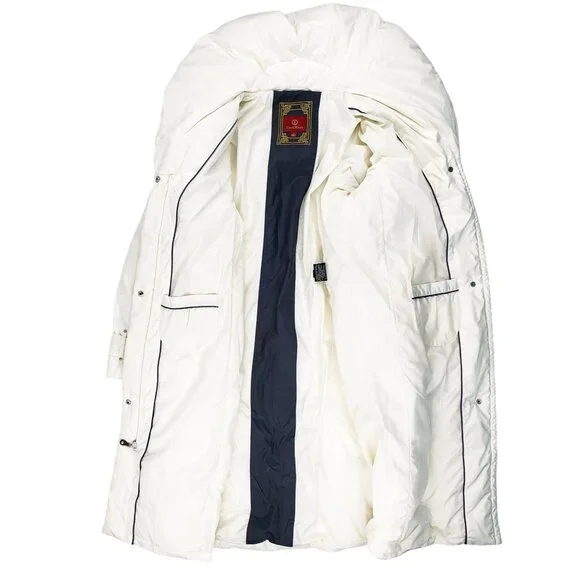 Cole Haan Women's Large Fill 80% Down, 20% Feather Coat Ivory Cream Jacket EUC - Picture 5 of 16